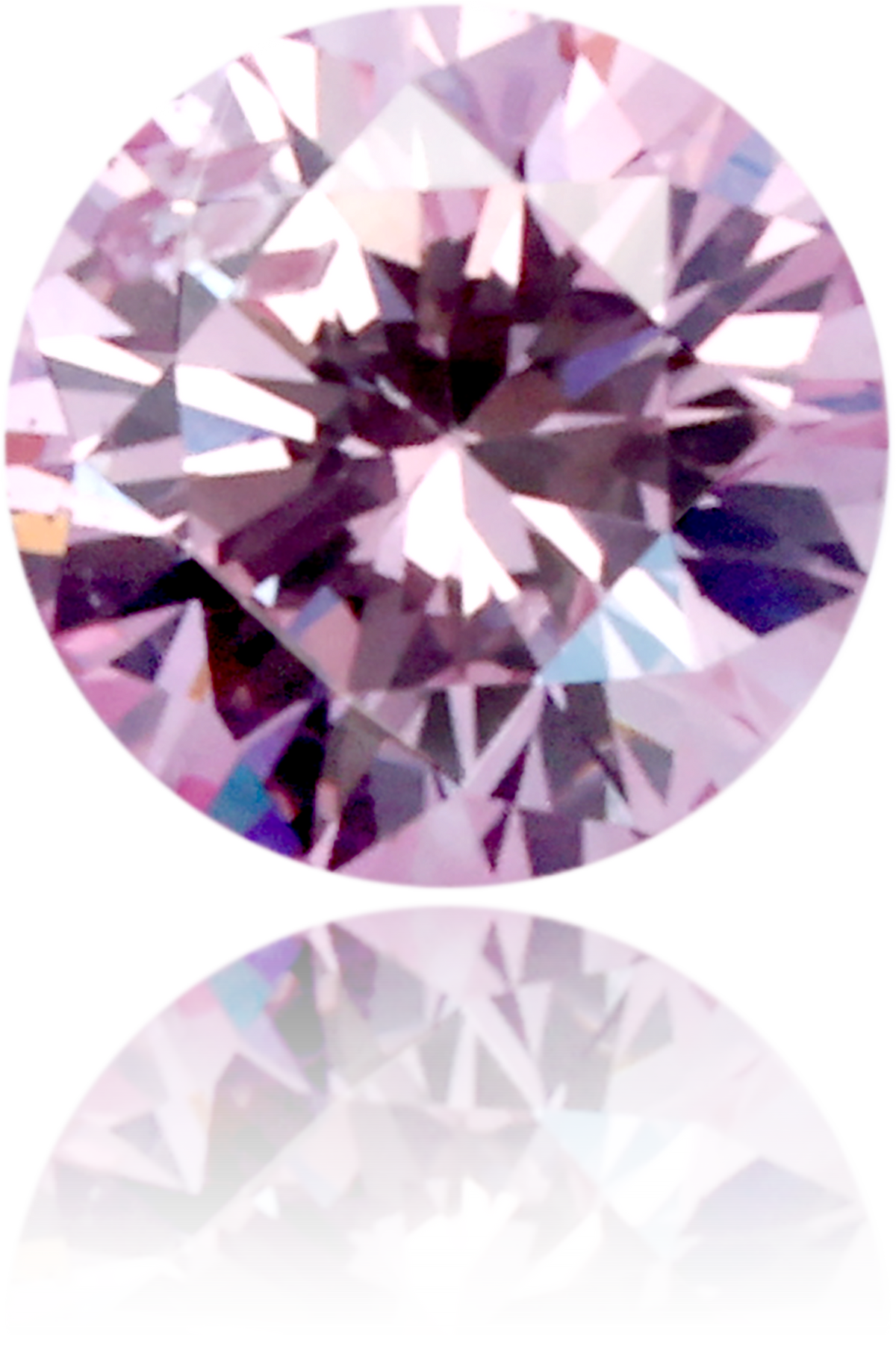 Natural Purple Diamond Round 0.13 ct Polished