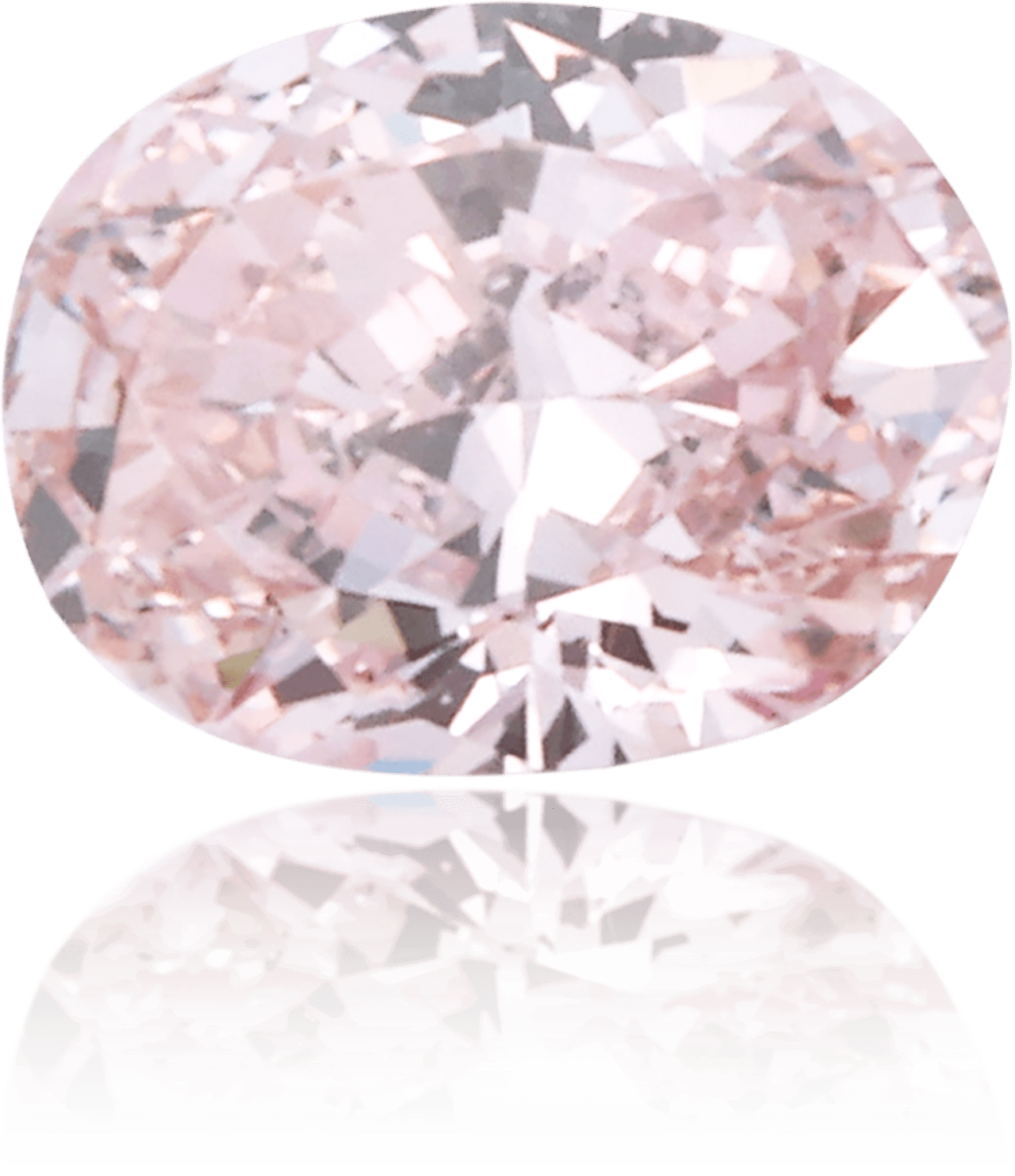 Natural Pink Diamond Oval 0.41 ct Polished