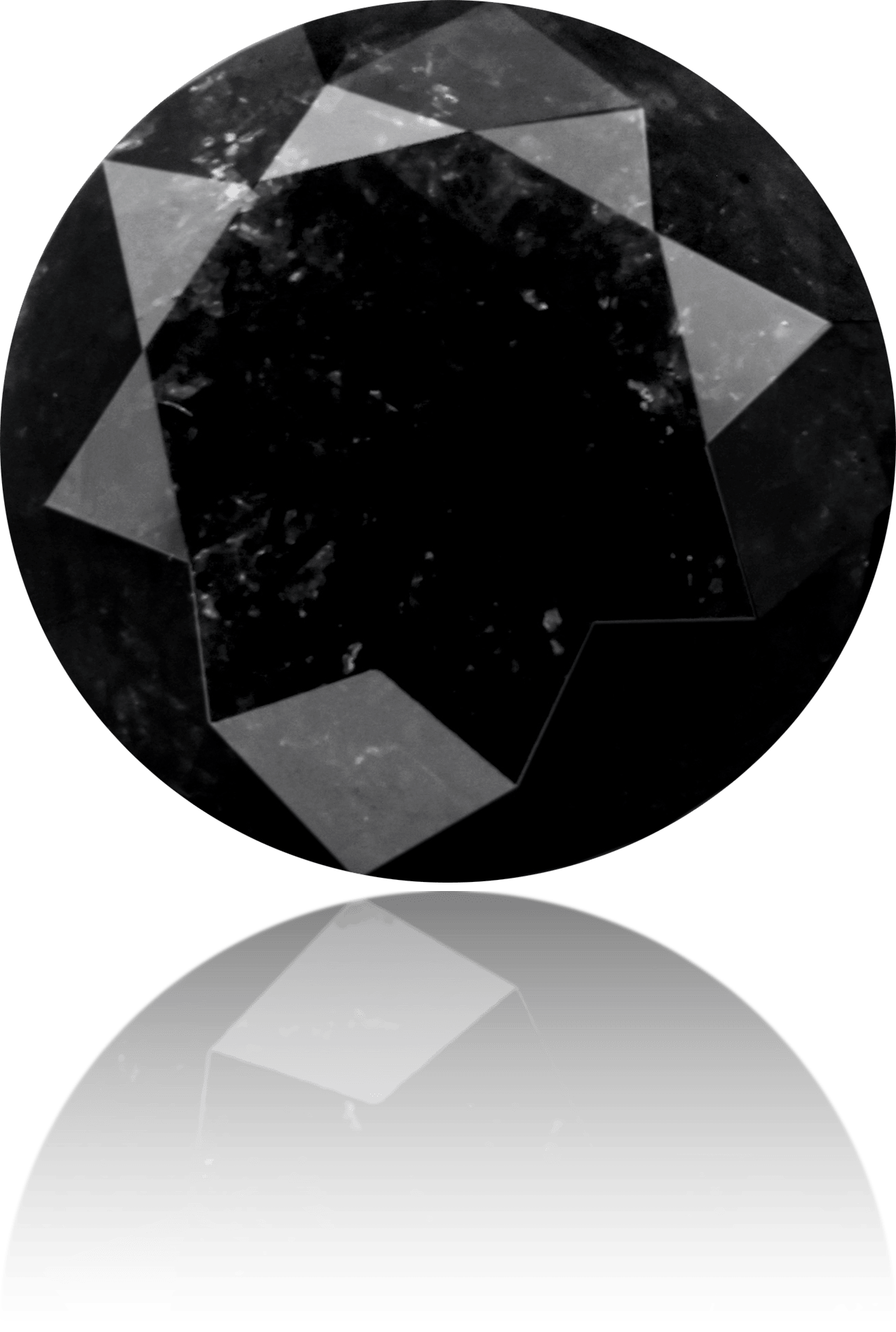 Natural Black Diamond Round 4.96 ct Polished