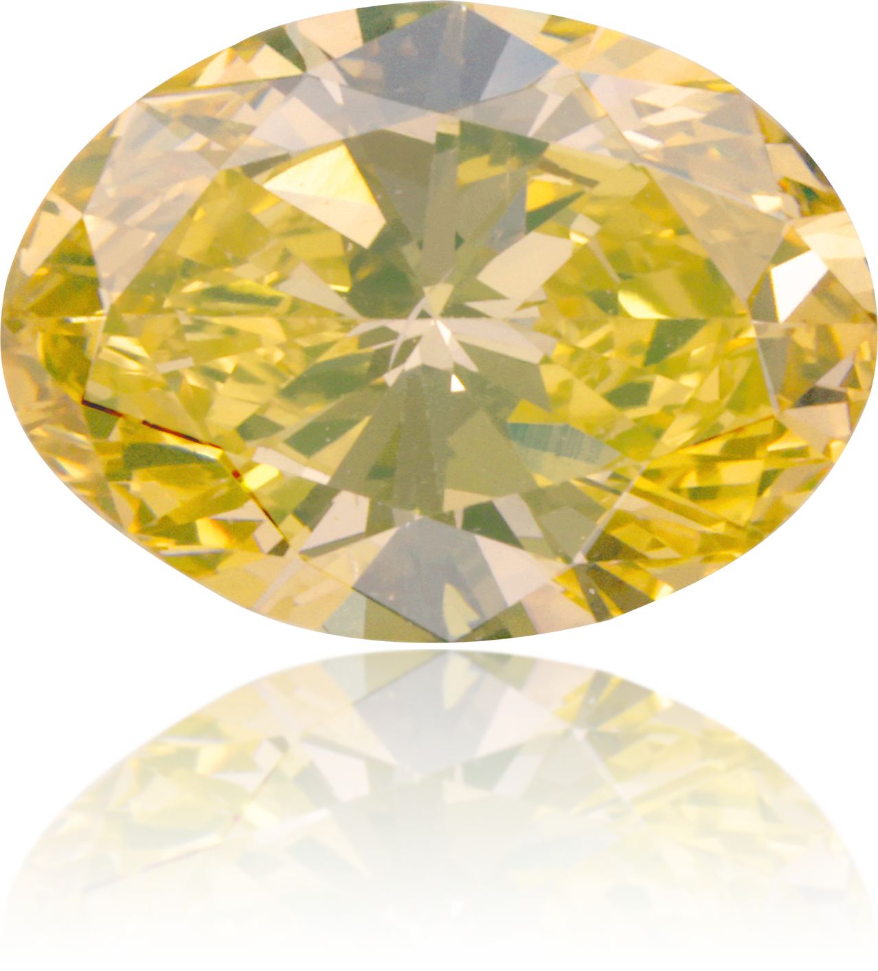 Natural Yellow Diamond Oval 1.10 ct Polished