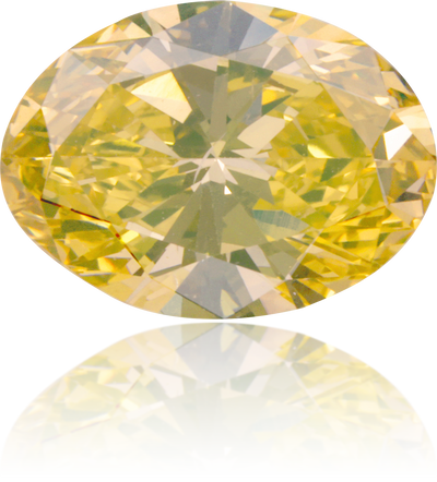 Natural Yellow Diamond Oval 1.10 ct Polished