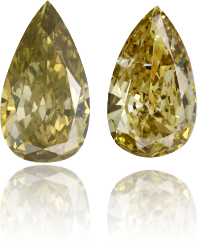 Natural Green Diamond Pear Shape 0.69 ct set