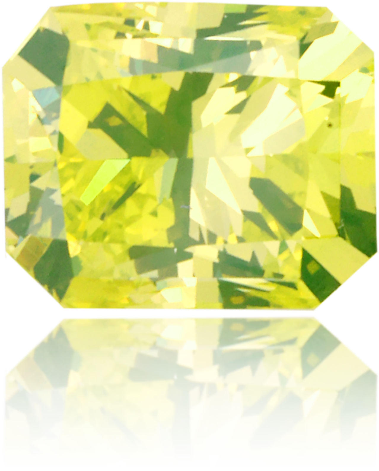 Natural Green Diamond Rectangle 1.02 ct Polished