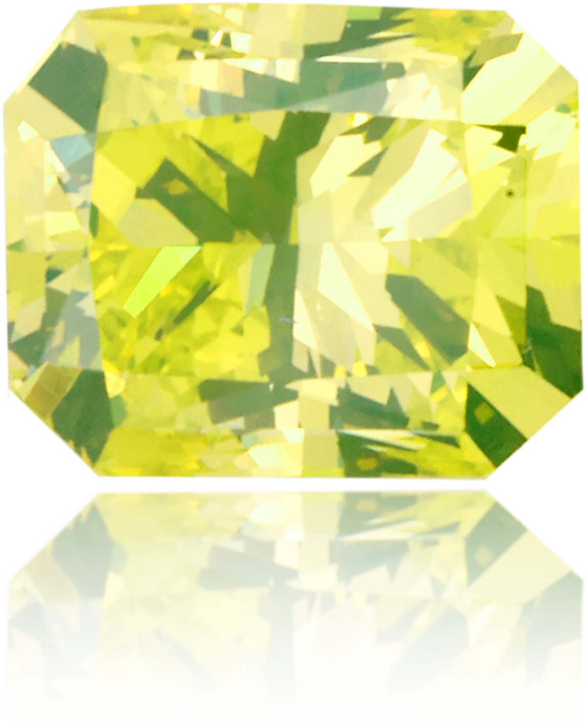Natural Green Diamond Rectangle 1.02 ct Polished