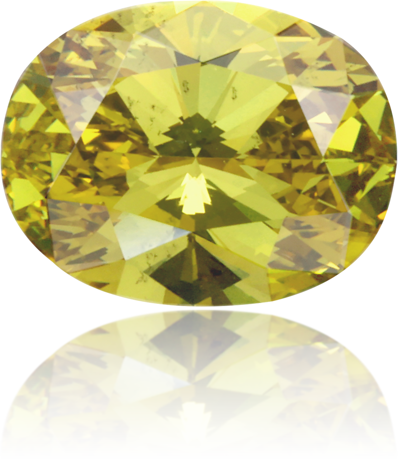 Natural Green Diamond Oval 1.53 ct Polished