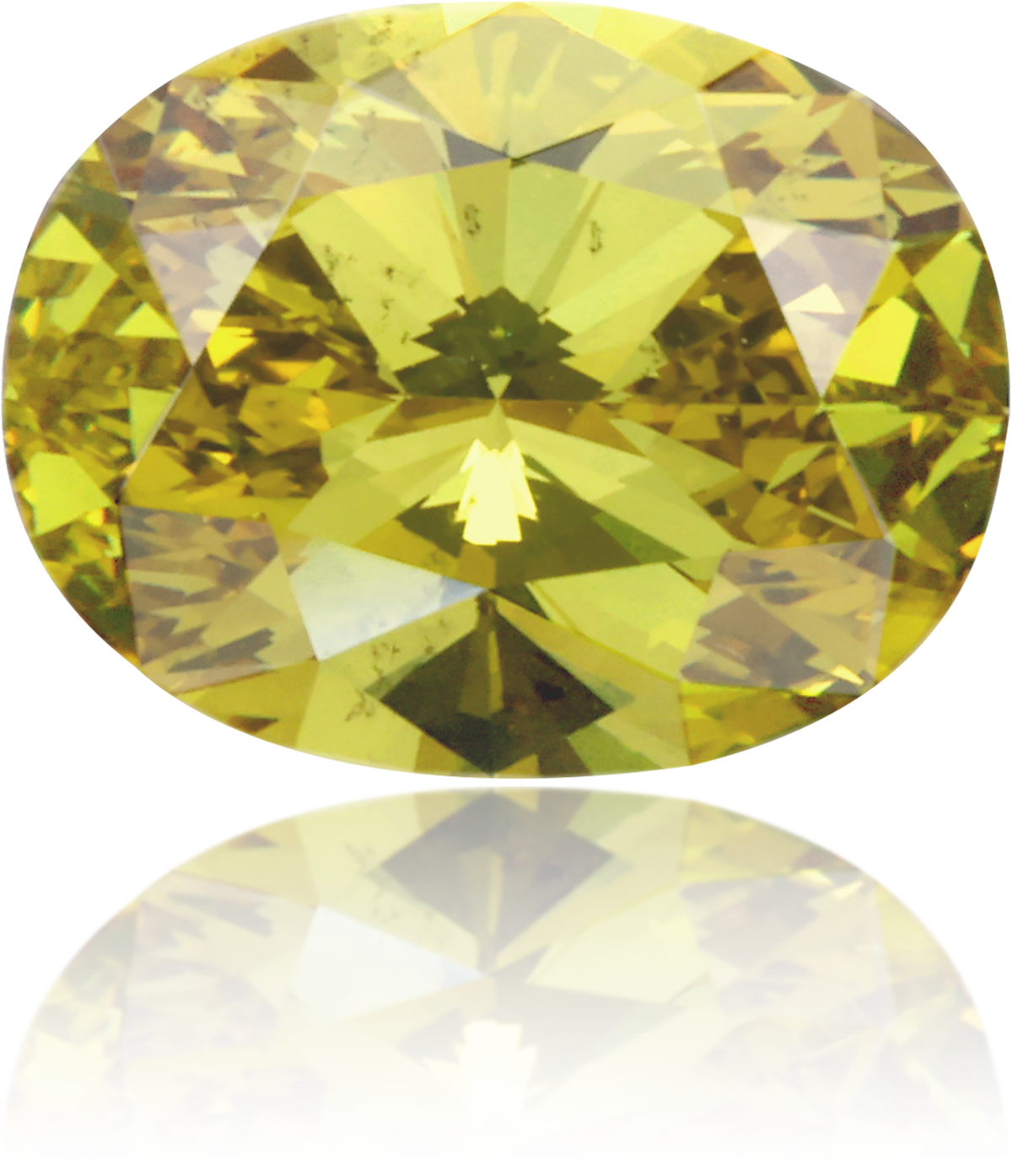 Natural Green Diamond Oval 1.53 ct Polished
