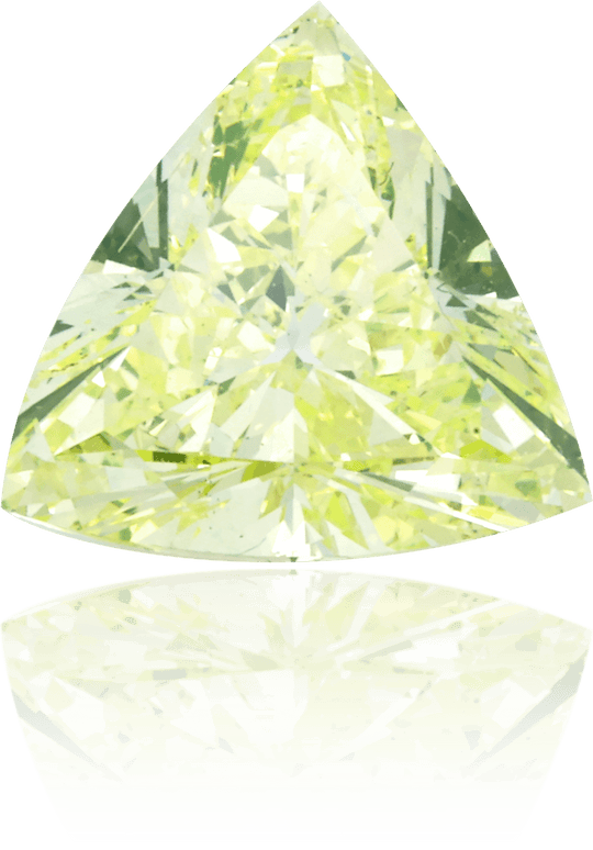 Natural Green Diamond Triangle 1.59 ct Polished