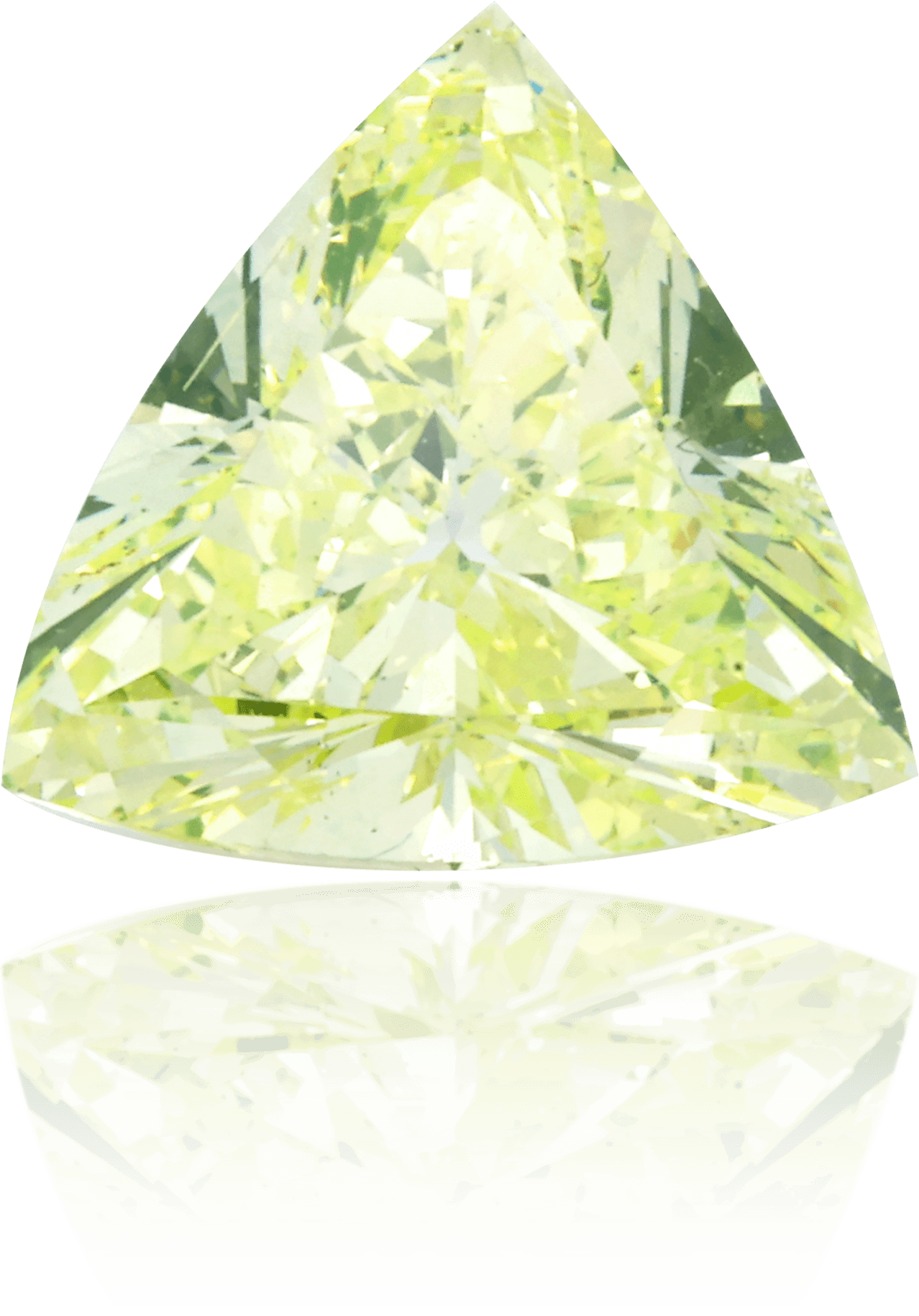 Natural Green Diamond Triangle 1.59 ct Polished