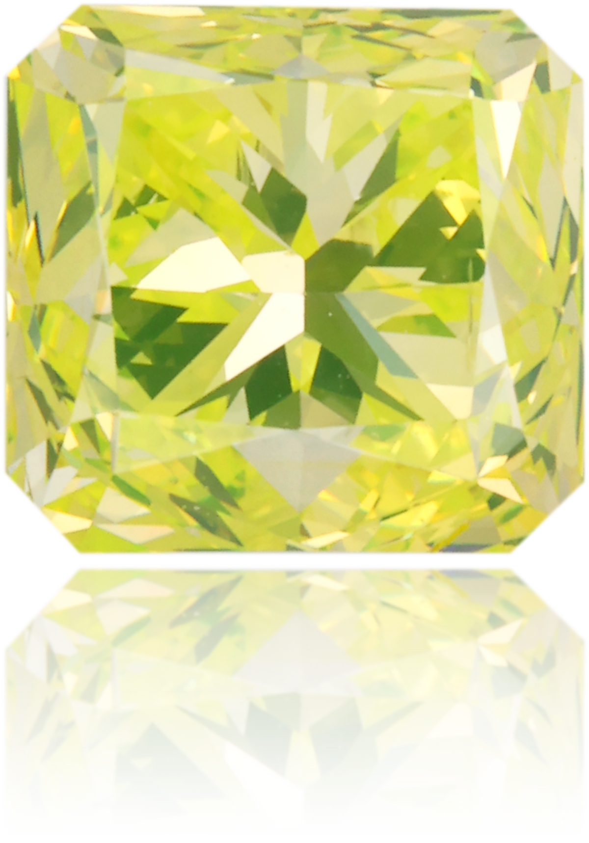 Natural Green Diamond Rectangle 2.01 ct Polished