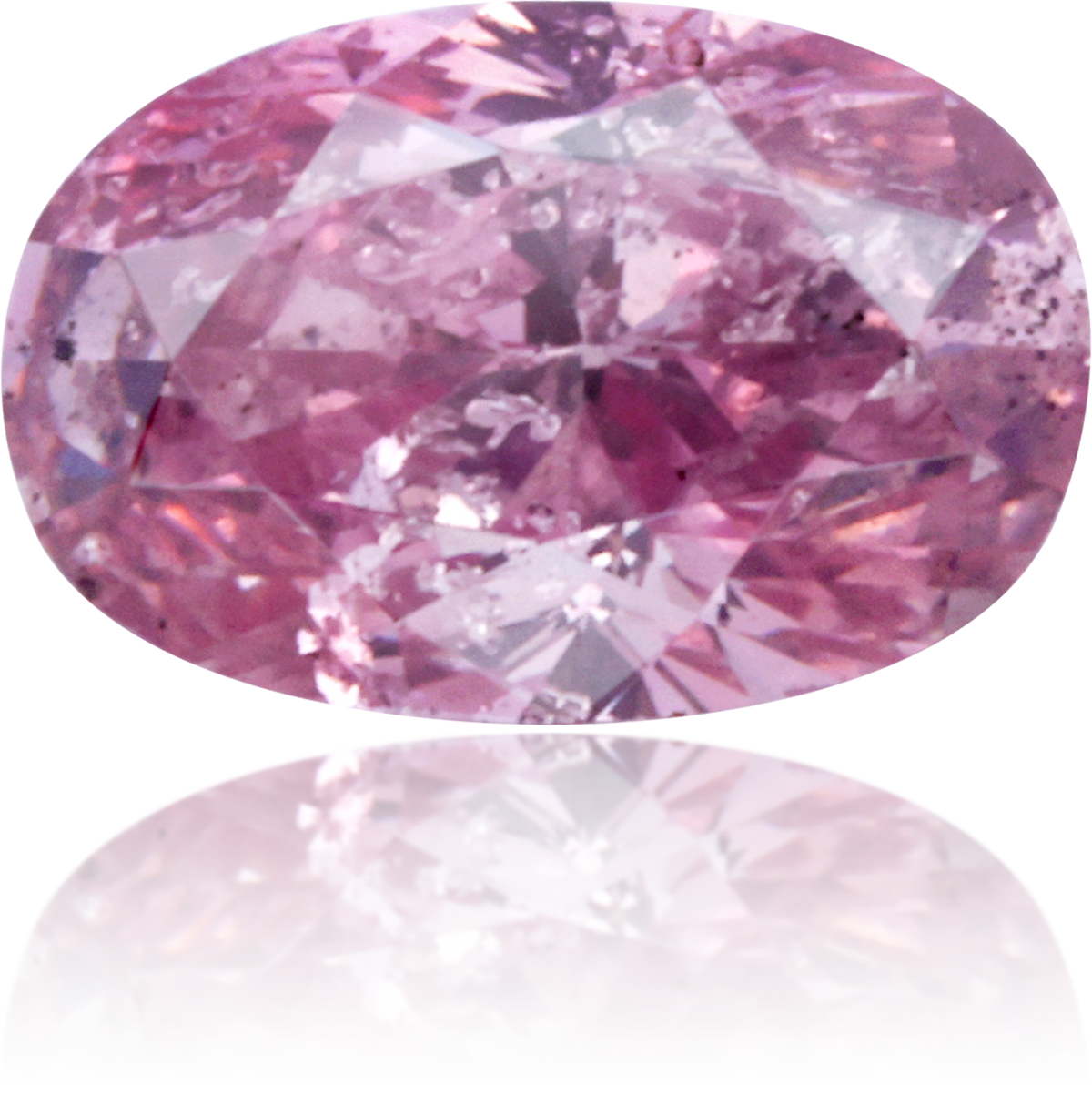 Natural Purple Diamond Oval 0.48 ct Polished