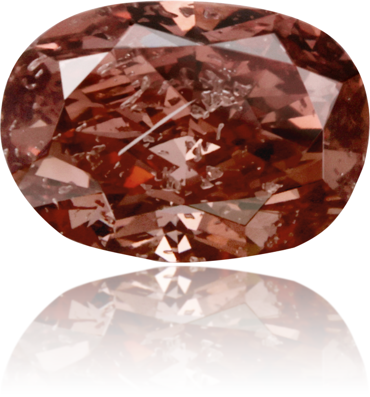 Natural Pink Diamond Oval 0.63 ct Polished