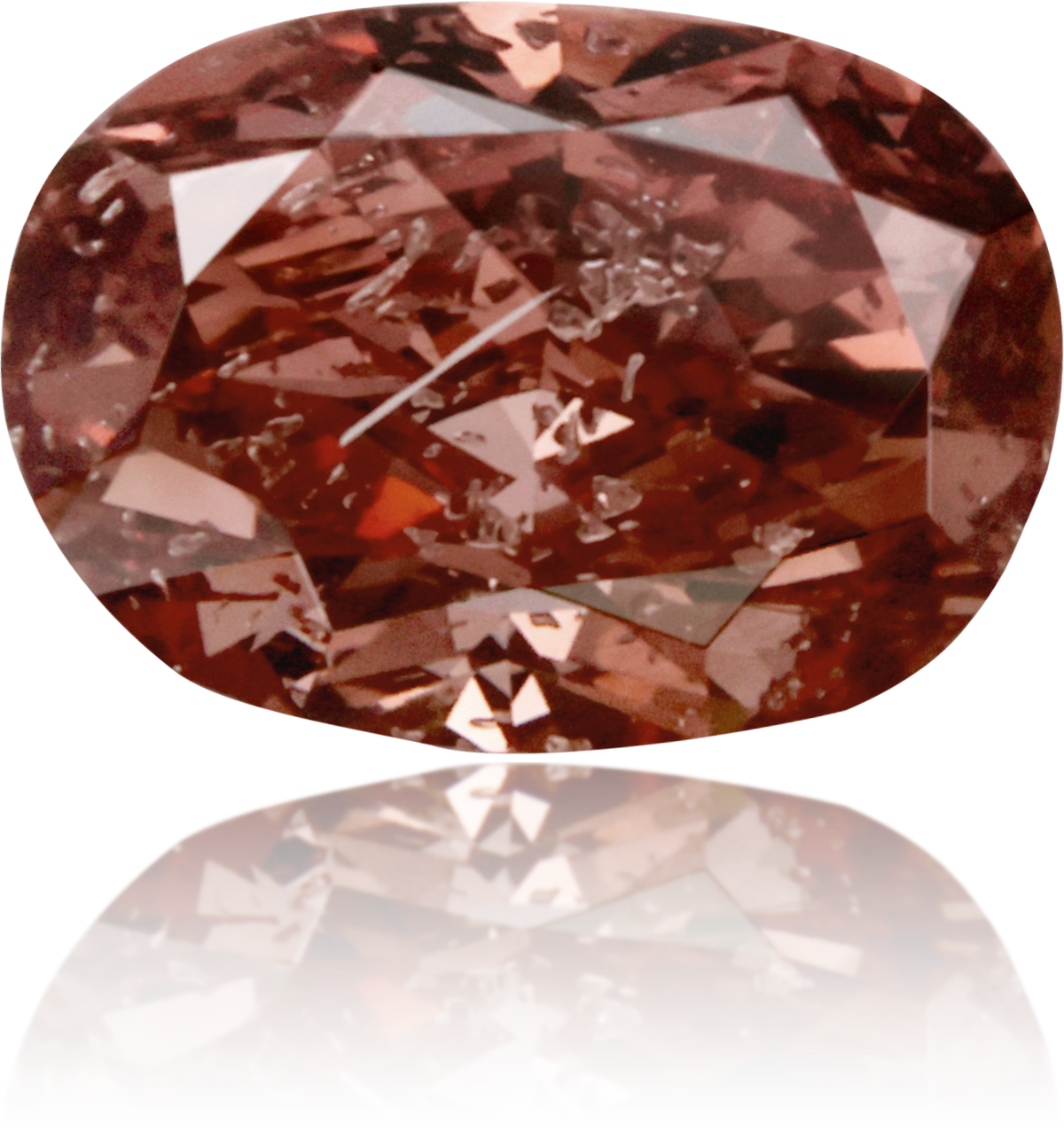 Natural Pink Diamond Oval 0.63 ct Polished