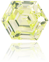 Natural Green Diamond Hexagon 0.63 ct Polished
