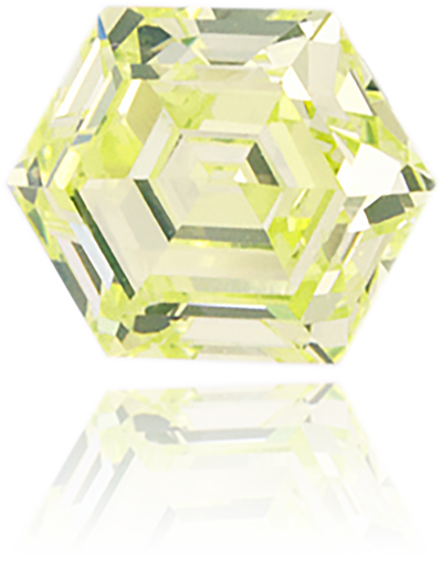 Natural Green Diamond Hexagon 0.63 ct Polished