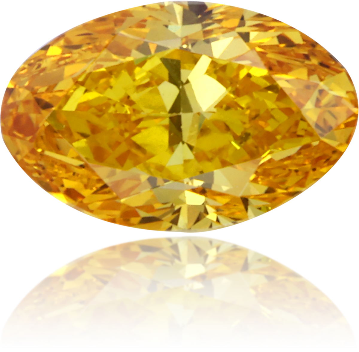 Natural Orange Diamond Oval 0.47 ct Polished