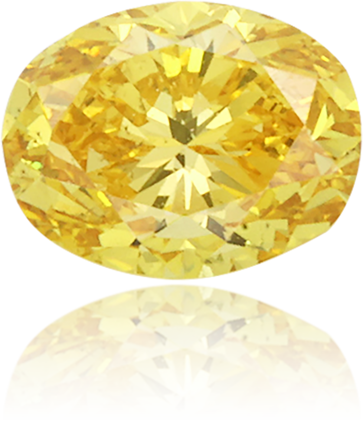 Natural Yellow Diamond Oval 0.47 ct Polished