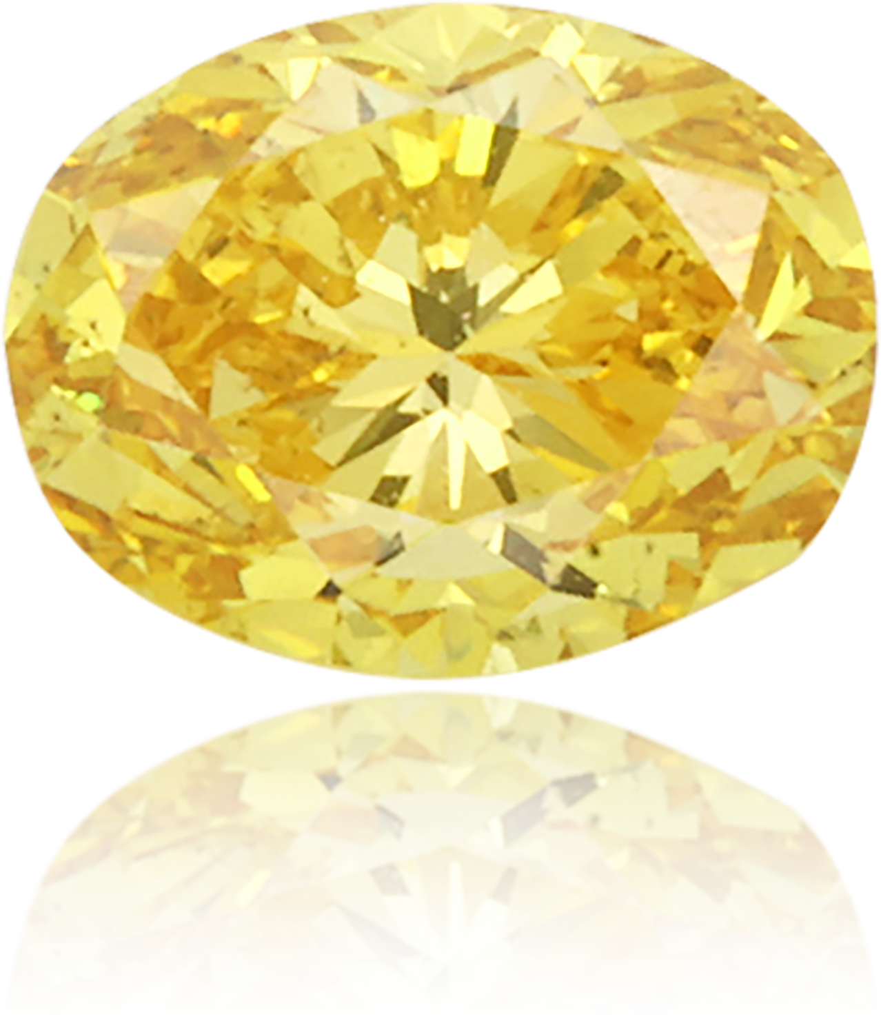 Natural Yellow Diamond Oval 0.47 ct Polished