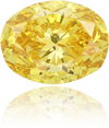 Natural Yellow Diamond Oval 0.47 ct Polished