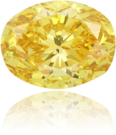 Natural Yellow Diamond Oval 0.47 ct Polished