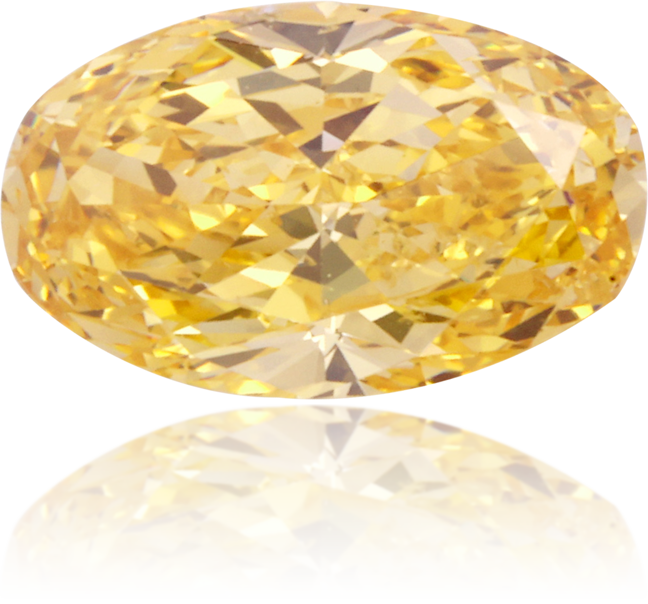 Natural Yellow Diamond Oval 0.90 ct Polished