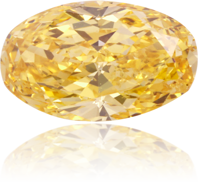Natural Yellow Diamond Oval 0.90 ct Polished