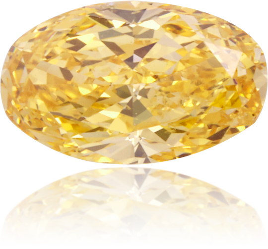 Natural Yellow Diamond Oval 0.90 ct Polished