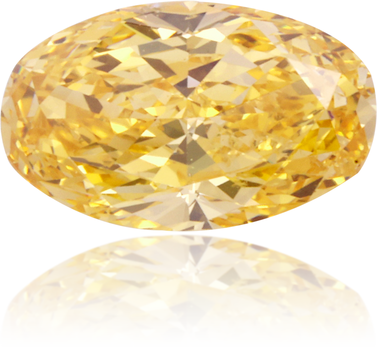 Natural Yellow Diamond Oval 0.90 ct Polished