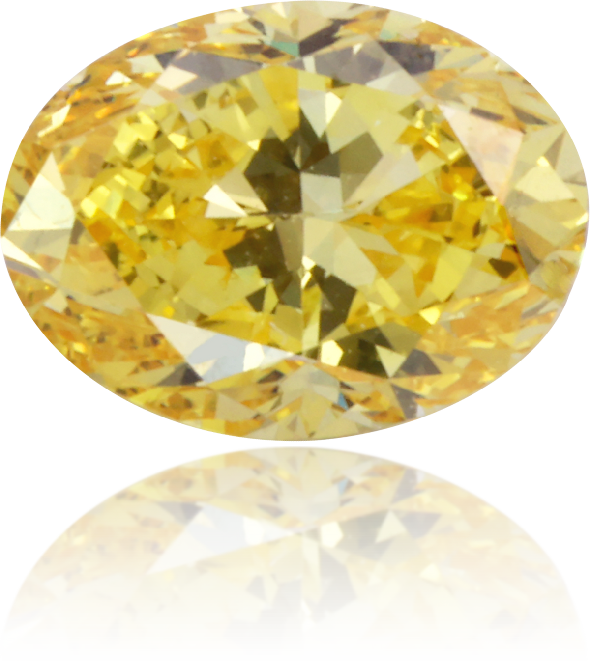 Natural Yellow Diamond Oval 0.35 ct Polished
