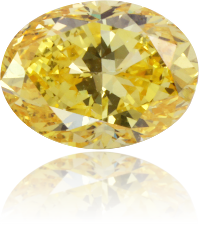 Natural Yellow Diamond Oval 0.35 ct Polished