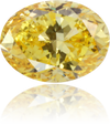 Natural Yellow Diamond Oval 0.35 ct Polished