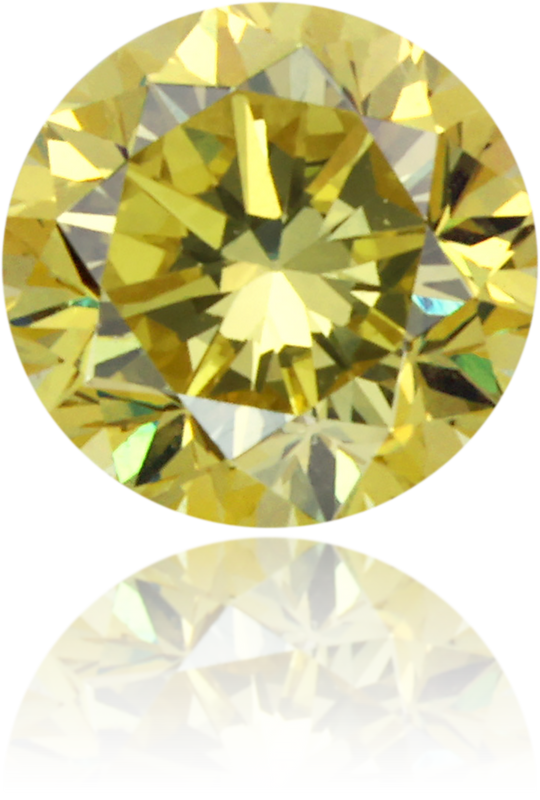 Natural Green Diamond Round 0.34 ct Polished