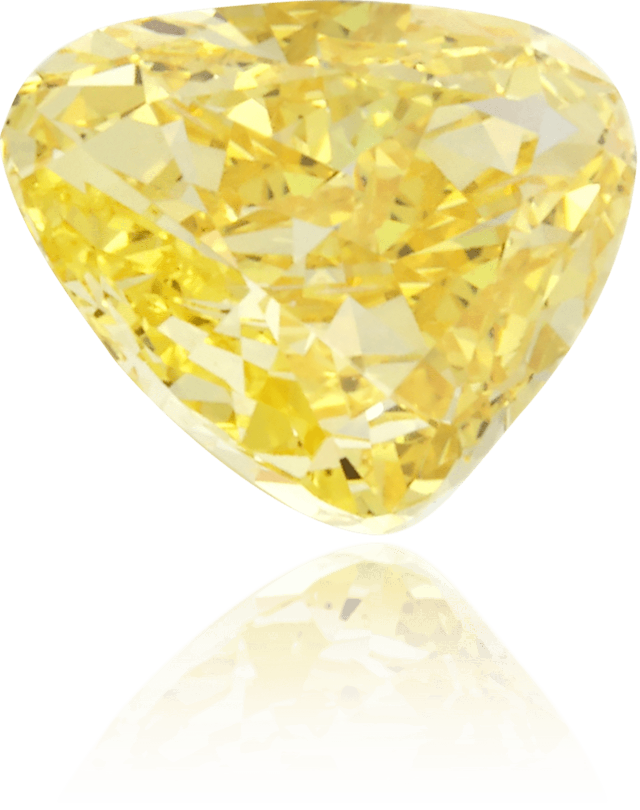 Natural Yellow Diamond Heart Shape 0.65 ct Polished
