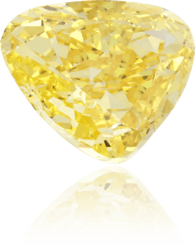 Natural Yellow Diamond Heart Shape 0.65 ct Polished