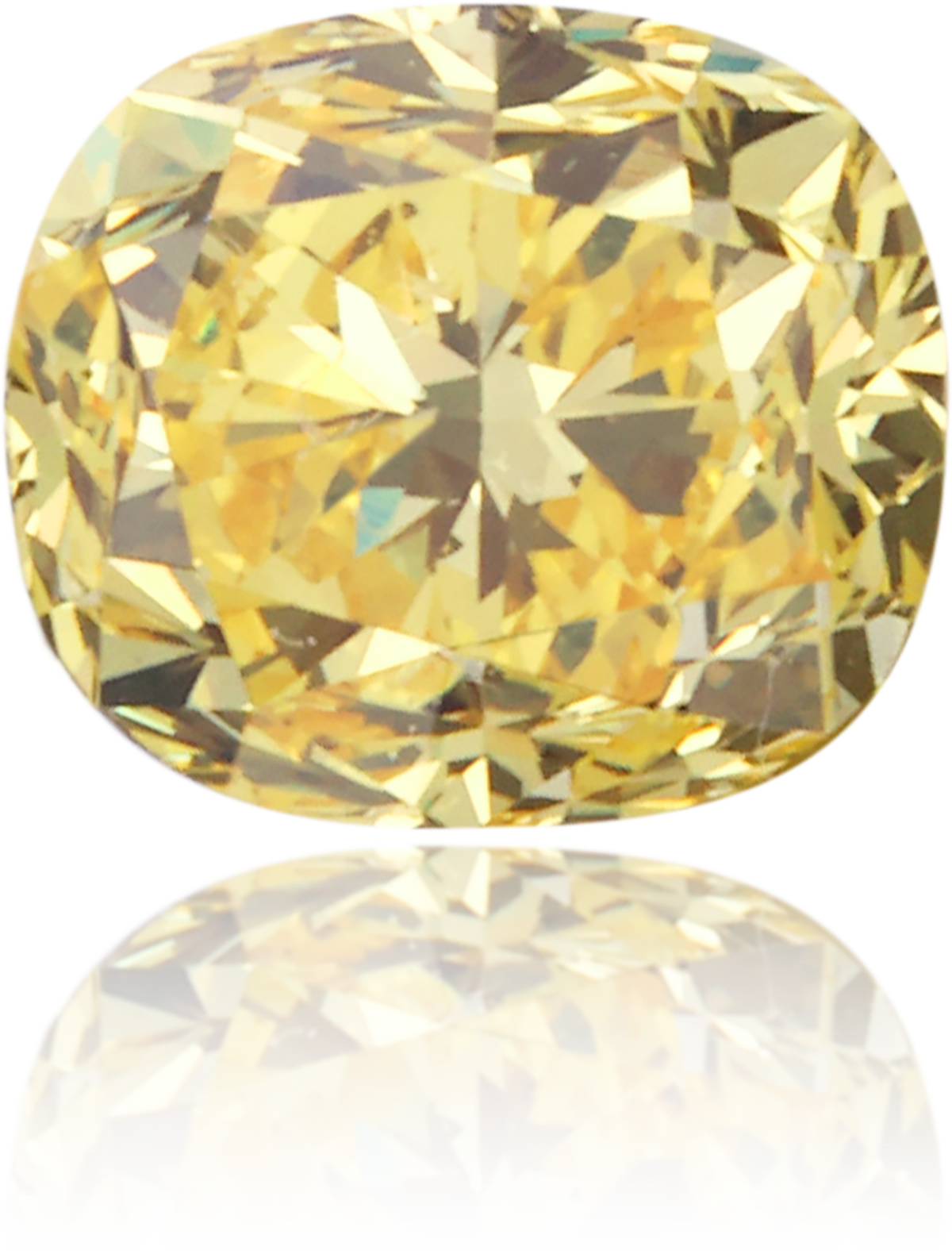 Natural Yellow Diamond Cushion 0.76 ct Polished