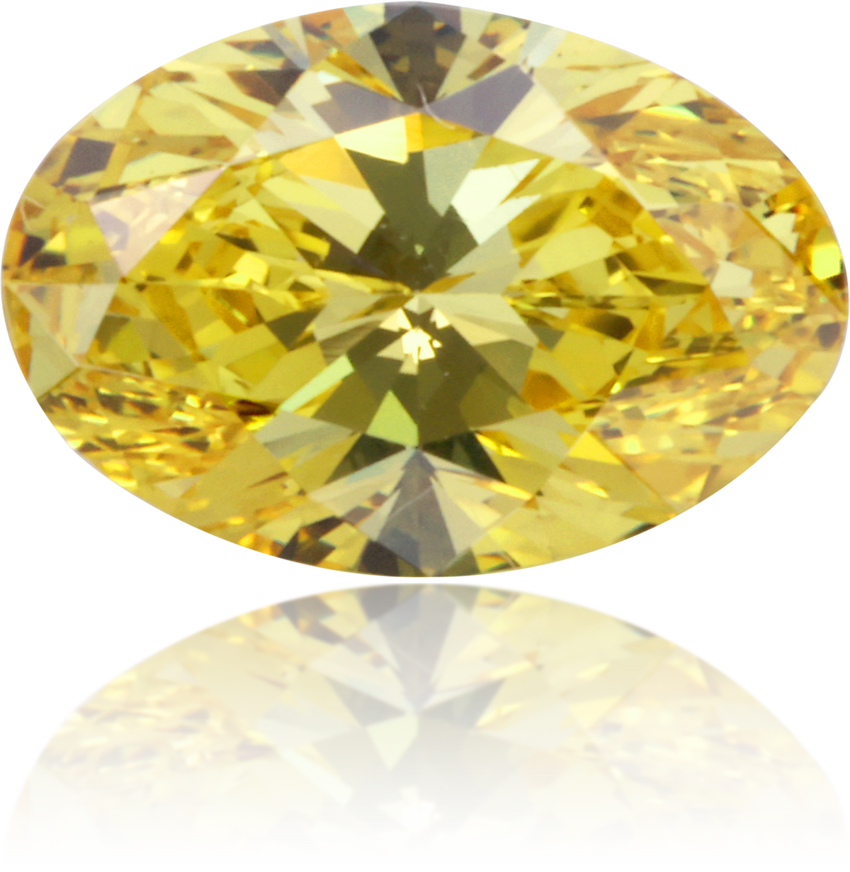 Natural Yellow Diamond Oval 0.50 ct Polished