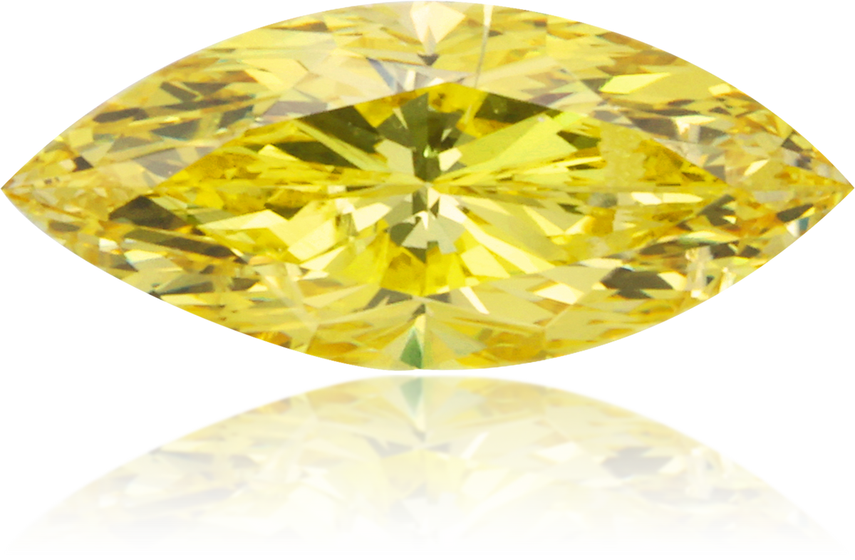 Natural Yellow Diamond Marquise 0.80 ct Polished