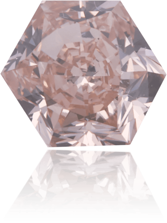 Natural Pink Diamond Hexagon 1.01 ct Polished