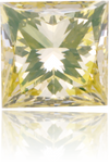 Natural Yellow Diamond Square 0.37 ct Polished
