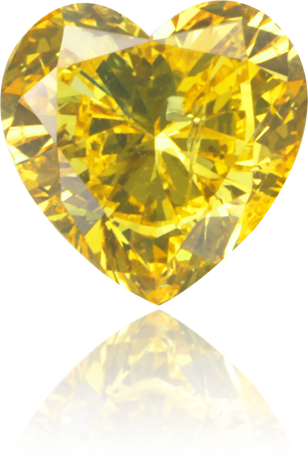 Natural Yellow Diamond Heart Shape 0.55 ct Polished