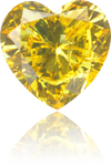 Natural Yellow Diamond Heart Shape 0.55 ct Polished