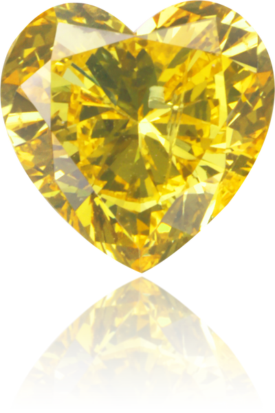 Natural Yellow Diamond Heart Shape 0.55 ct Polished