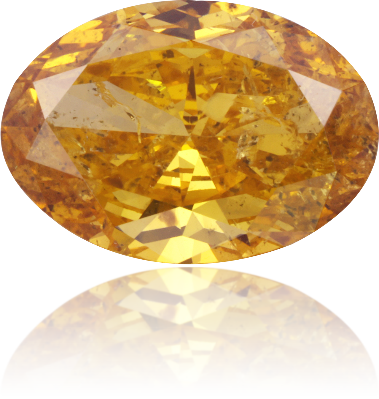 Natural Yellow Diamond Oval 1.24 ct Polished