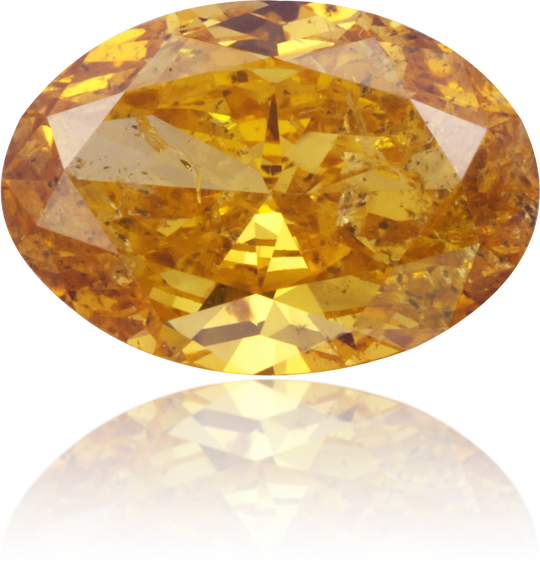 Natural Yellow Diamond Oval 1.24 ct Polished