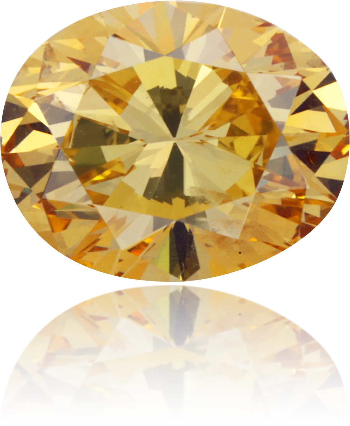 Natural Yellow Diamond Oval 0.89 ct Polished
