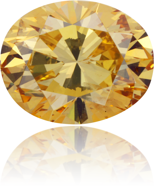 Natural Yellow Diamond Oval 0.89 ct Polished