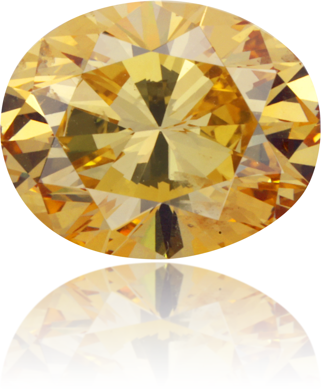Natural Yellow Diamond Oval 0.89 ct Polished