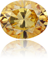 Natural Yellow Diamond Oval 0.89 ct Polished
