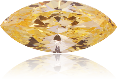 Natural Orange Diamond Marquise 0.74 ct Polished