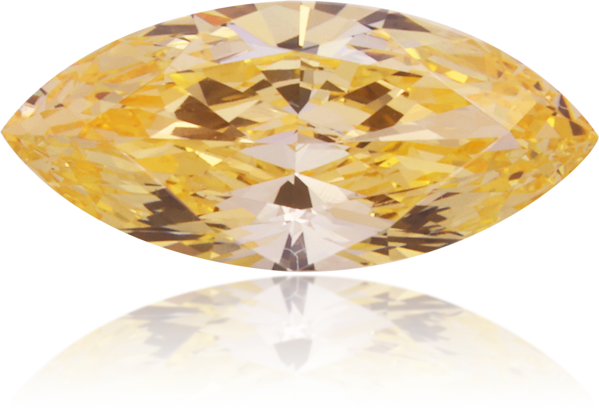 Natural Orange Diamond Marquise 0.74 ct Polished