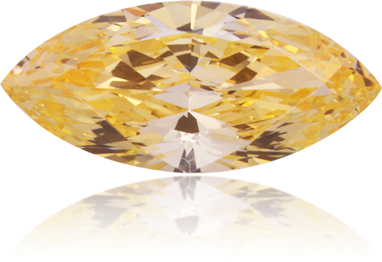 Natural Orange Diamond Marquise 0.74 ct Polished